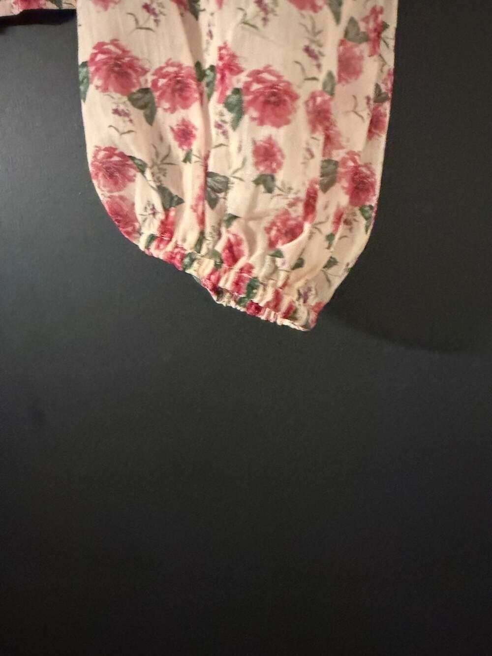All in Favor Floral Print Peplum Blouse cottagecore XL - Picture 3 of 4